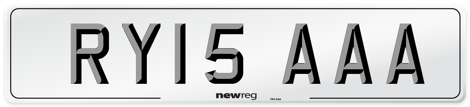 RY15 AAA Number Plate from New Reg